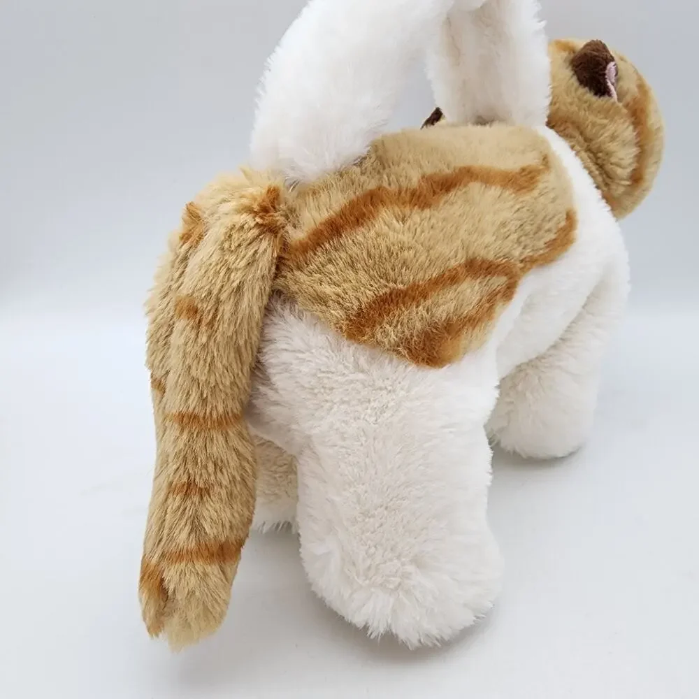 Plushies White Orange Tabby Plush Kitty Cat Purse Handbag Soft Stuffed Animal